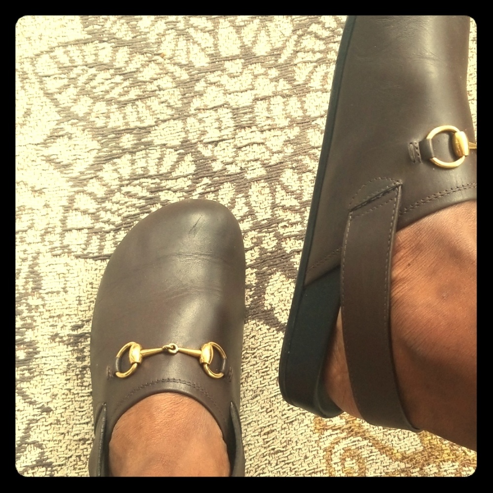 Gucci Brown Horesbit Sandals/Slippers